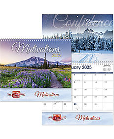 Custom Calendars: Luxe Gallery Motivations Spiral Wall Calendar